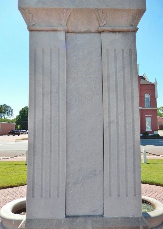 Schley County Confederate Monument (<i>east face</i>) image. Click for full size.