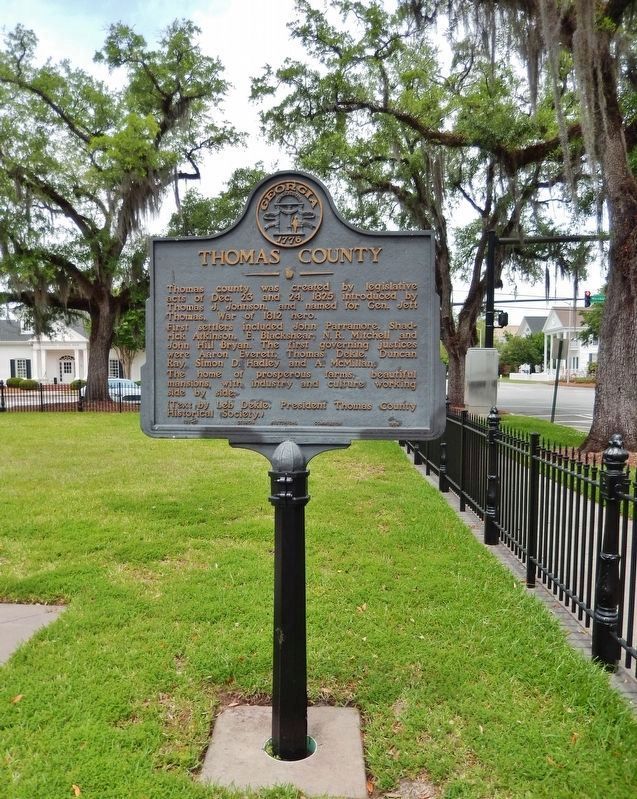 Thomas County Marker image. Click for full size.