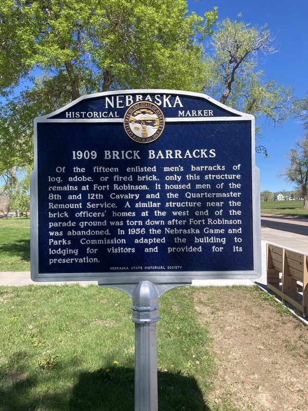 1909 Brick Barracks Marker image. Click for full size.
