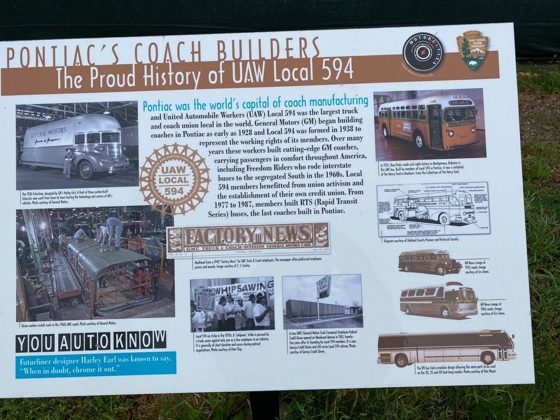 Pontiac's Coach Builders Marker image. Click for full size.