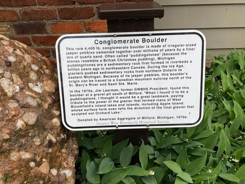Conglomerate Boulder Marker image. Click for full size.