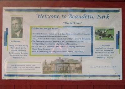 Welcome to Beaudette Park Marker image. Click for full size.
