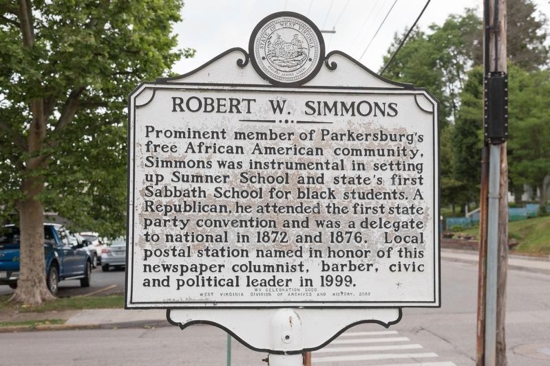 Robert W. Simmons side of marker image. Click for full size.