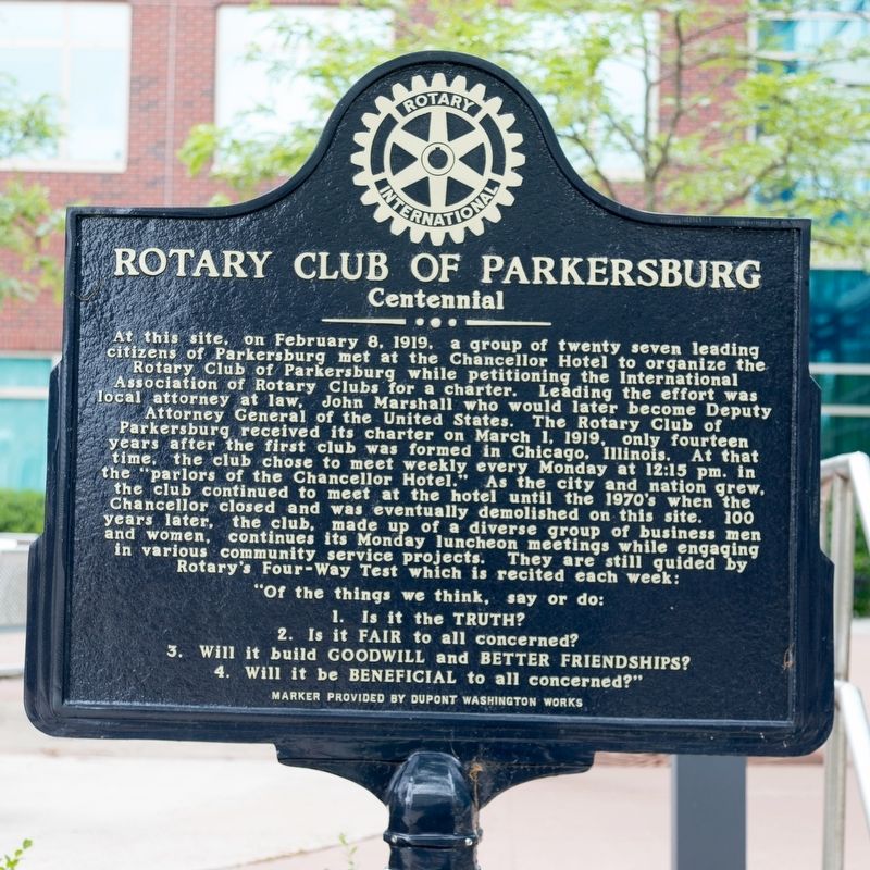 Rotary Club of Parkersburg Marker image. Click for full size.