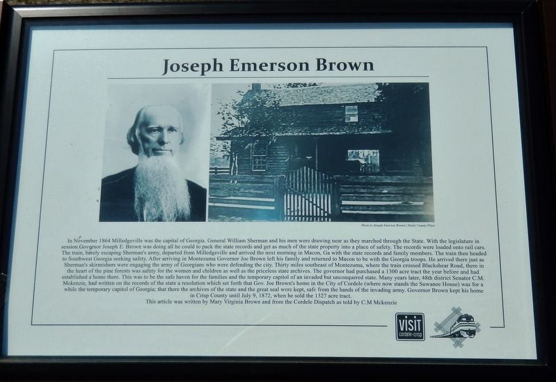 Joseph Emerson Brown Marker image. Click for full size.