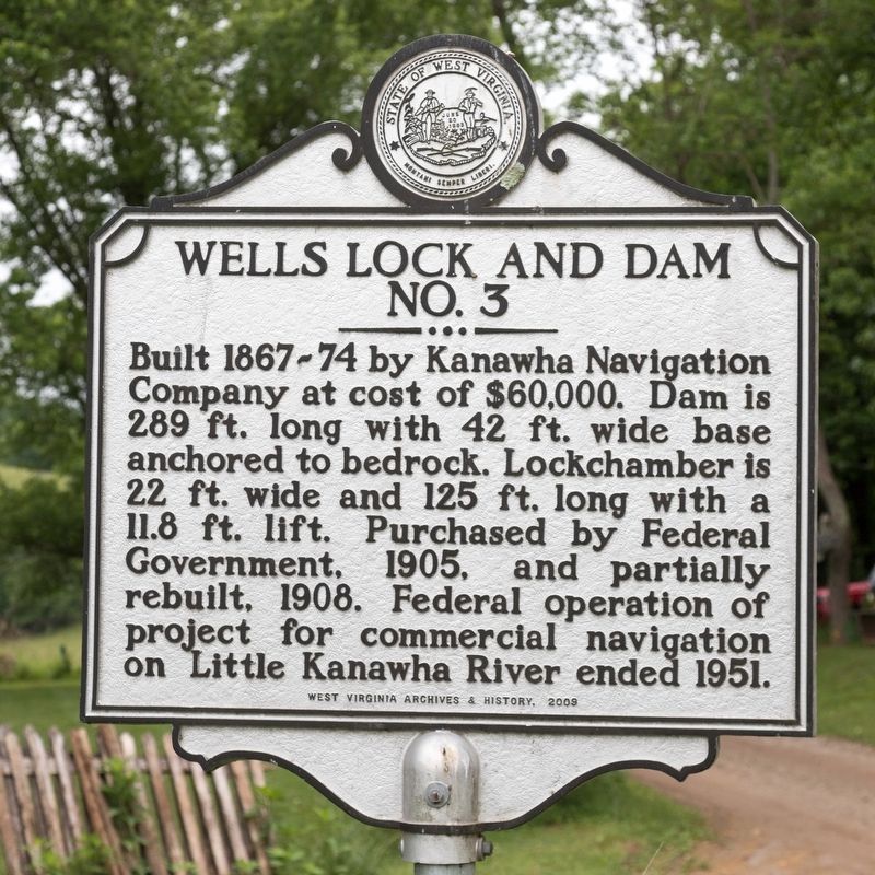 Wells Lock and Dam No. 3 Marker image. Click for full size.