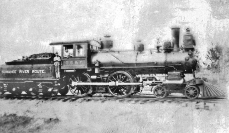 Marker detail: GS &F № 117 at Valdosta in 1911 image. Click for full size.