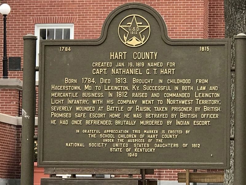 Hart County Marker. Click for full size. Hart County Marker image. Click for full size.