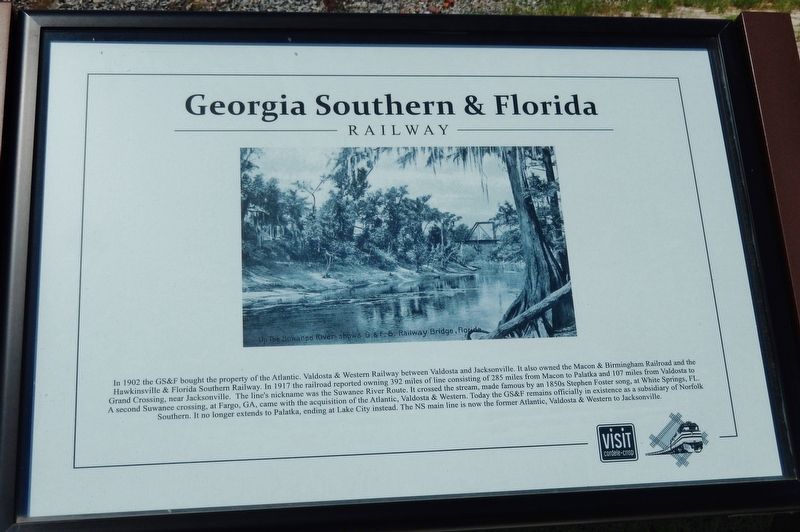Georgia Southern & Florida Railway Marker image. Click for full size.