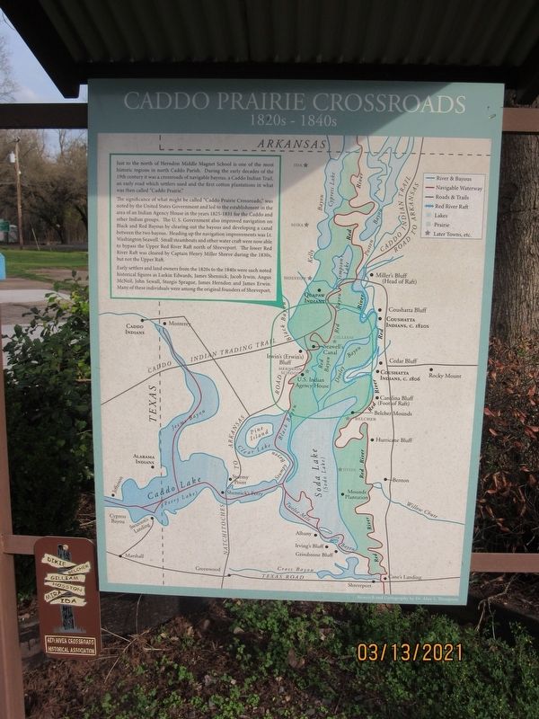 Caddo Prairie Crossroads Marker image. Click for full size.