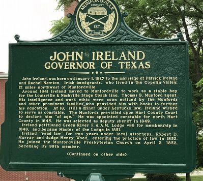 John Ireland Marker (Side A) image. Click for full size.