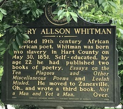 Albery Allson Whitman Marker (Side A) image. Click for full size.
