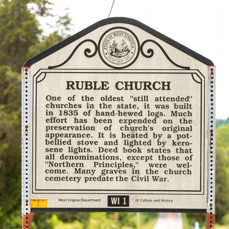 Ruble Church Marker image. Click for full size.