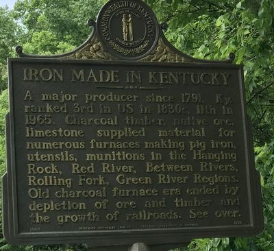 Iron Made in Kentucky Marker side image. Click for full size.
