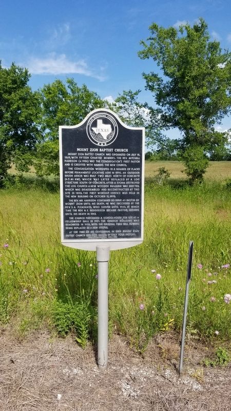 Mount Zion Baptist Church Marker image. Click for full size.