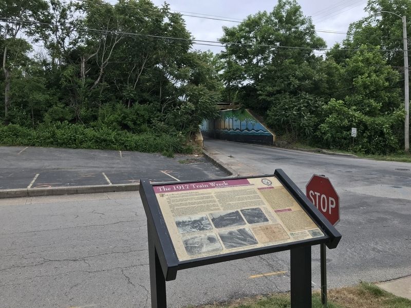 The 1917 Train Wreck Marker image. Click for full size.