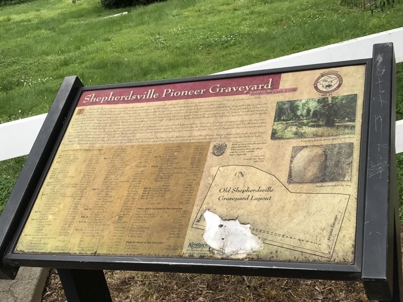 Shepherdsville Pioneer Graveyard Marker image. Click for full size.