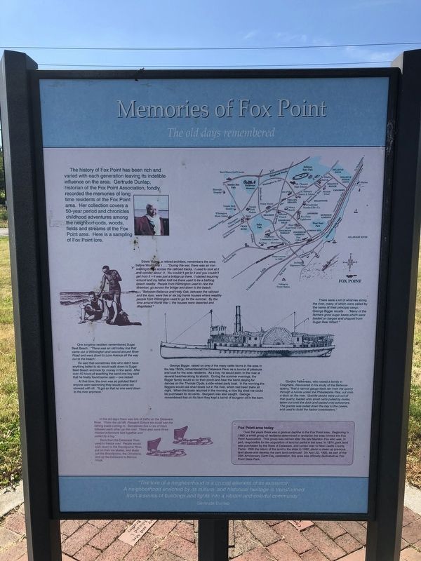 Memories of Fox Point Marker. Click for full size. Memories of Fox Point Marker image. Click for full size.