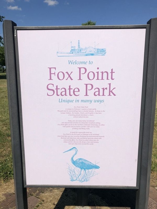 Welcome to Fox Point State Park Marker image. Click for full size.