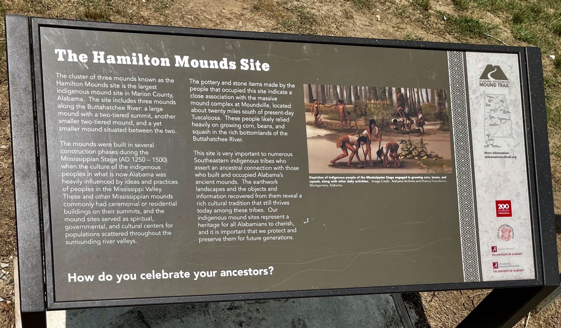 The Hamilton Mounds Site Marker image. Click for full size.