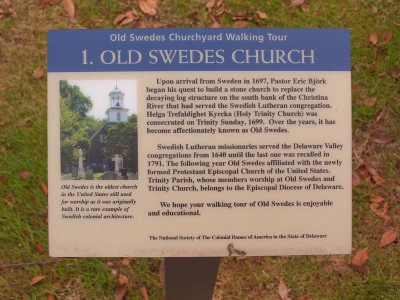 Old Swedes Church Marker image. Click for full size.