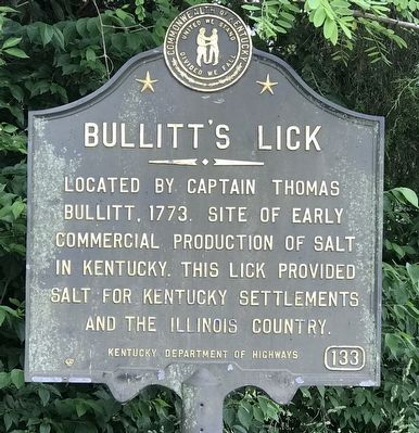 Bullitt's Lick Marker image. Click for full size.