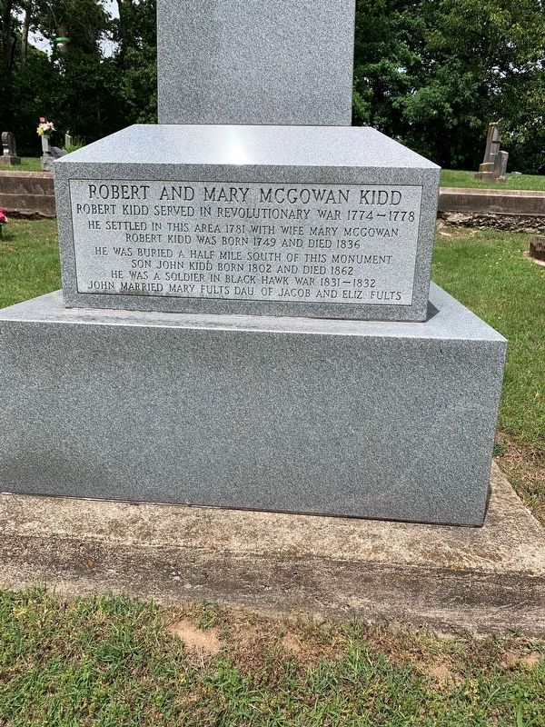 Robert and Mary McGowan Kidd Marker image. Click for full size.