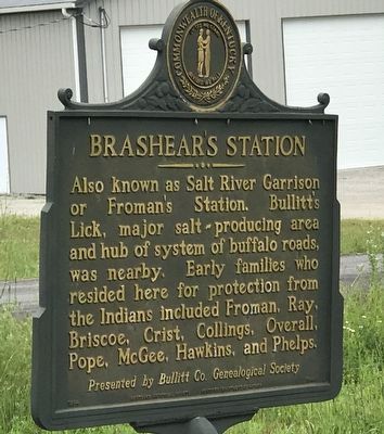 Brashear's Station Marker (Side B) image. Click for full size.