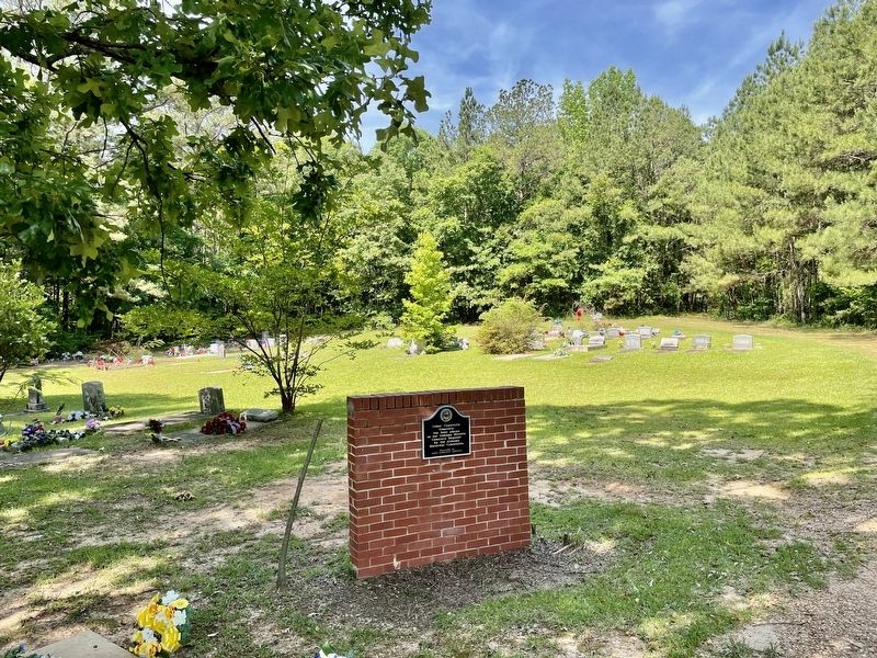 Coker Community Cemetery and the marker image. Click for full size.