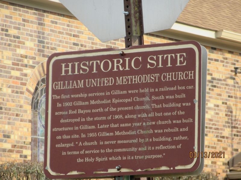 Gilliam United Methodist Church Marker image. Click for full size.