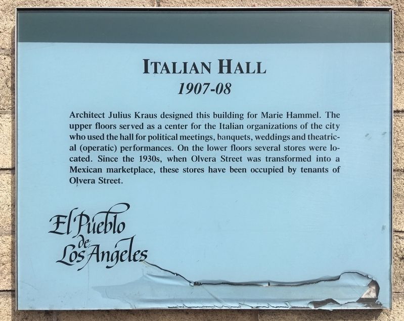 Italian Hall Marker image. Click for full size.