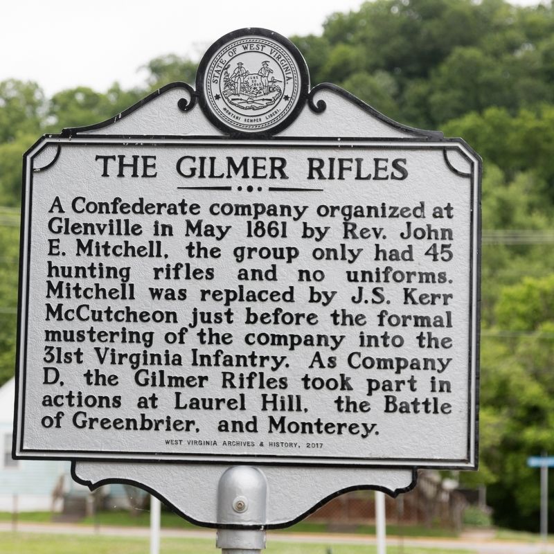 The Gilmer Rifles Marker image. Click for full size.