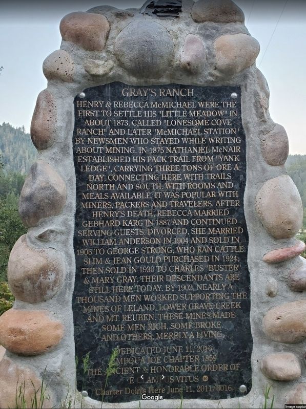 Gray's Ranch Marker image. Click for full size.