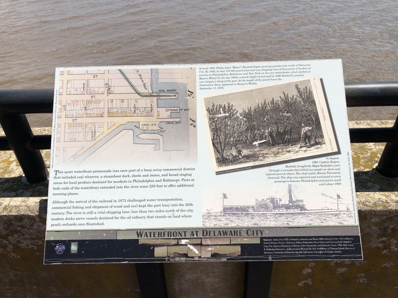 Waterfront at Delaware City Marker image. Click for full size.