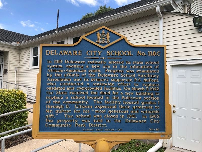 Delaware City School No. 118C Marker image. Click for full size.