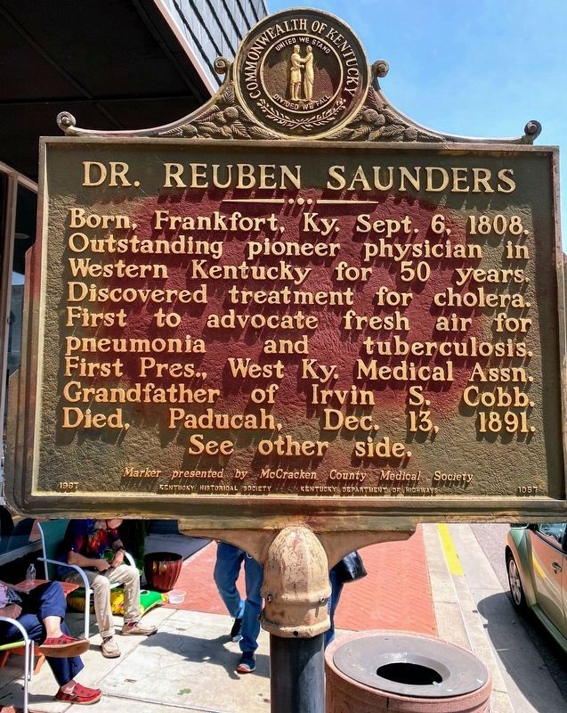 Dr. Reuben Saunders Marker image. Click for full size.