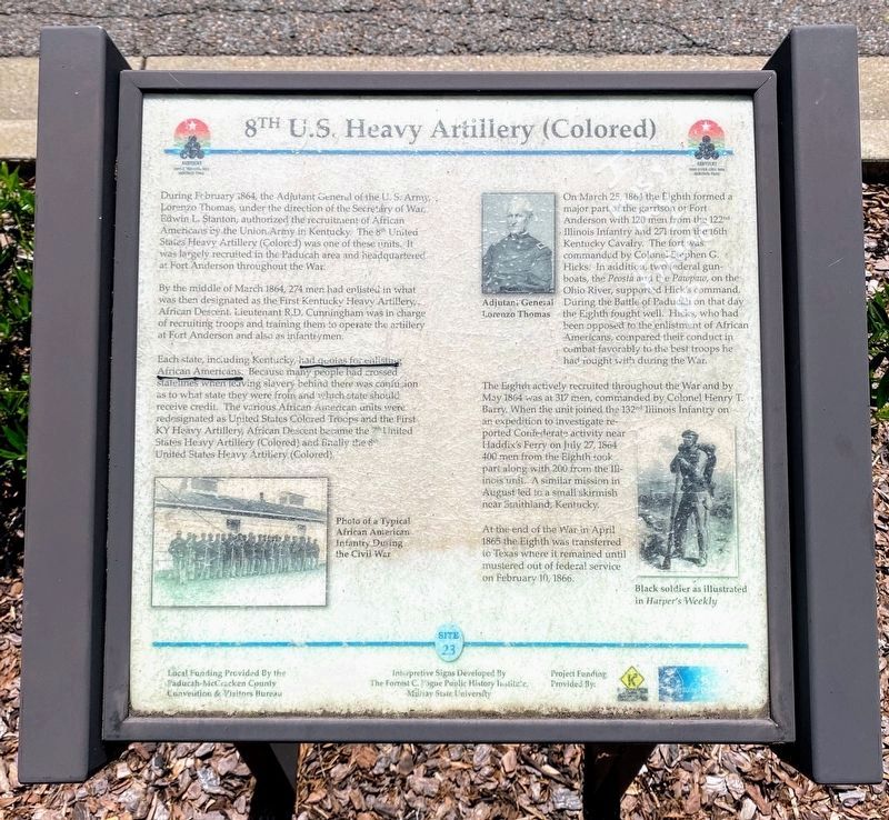 8th U.S. Heavy Artillery (Colored) Marker image. Click for full size.