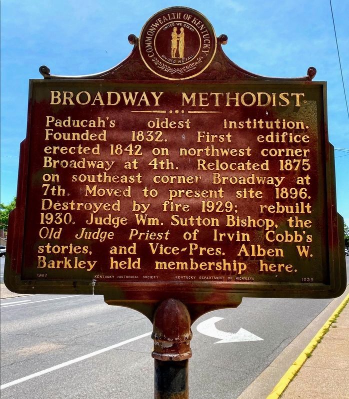 Broadway Methodist Marker image. Click for full size.