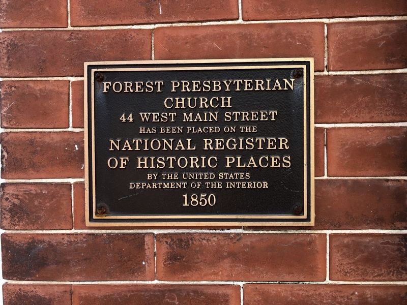 Forest Presbyterian Church Marker image. Click for full size.