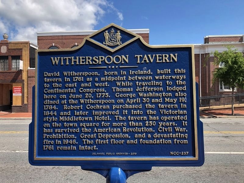 Witherspoon Tavern Marker image. Click for full size.