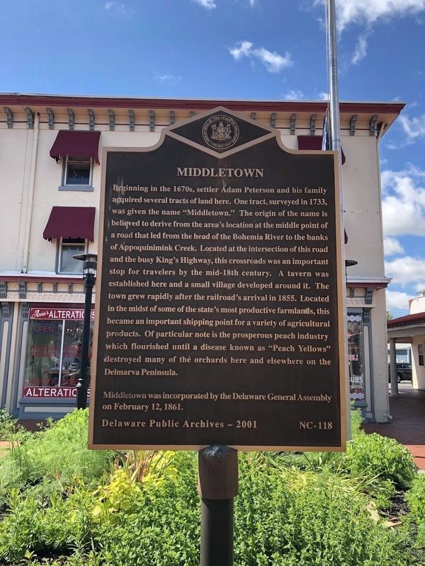 Middletown Marker. Click for full size. Middletown Marker image. Click for full size.