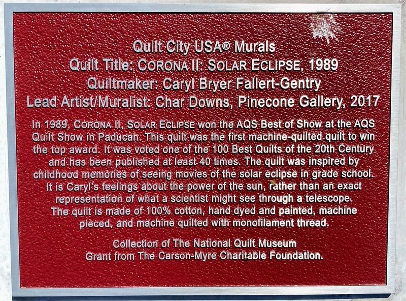 Quilt City USA Murals Marker image. Click for full size.