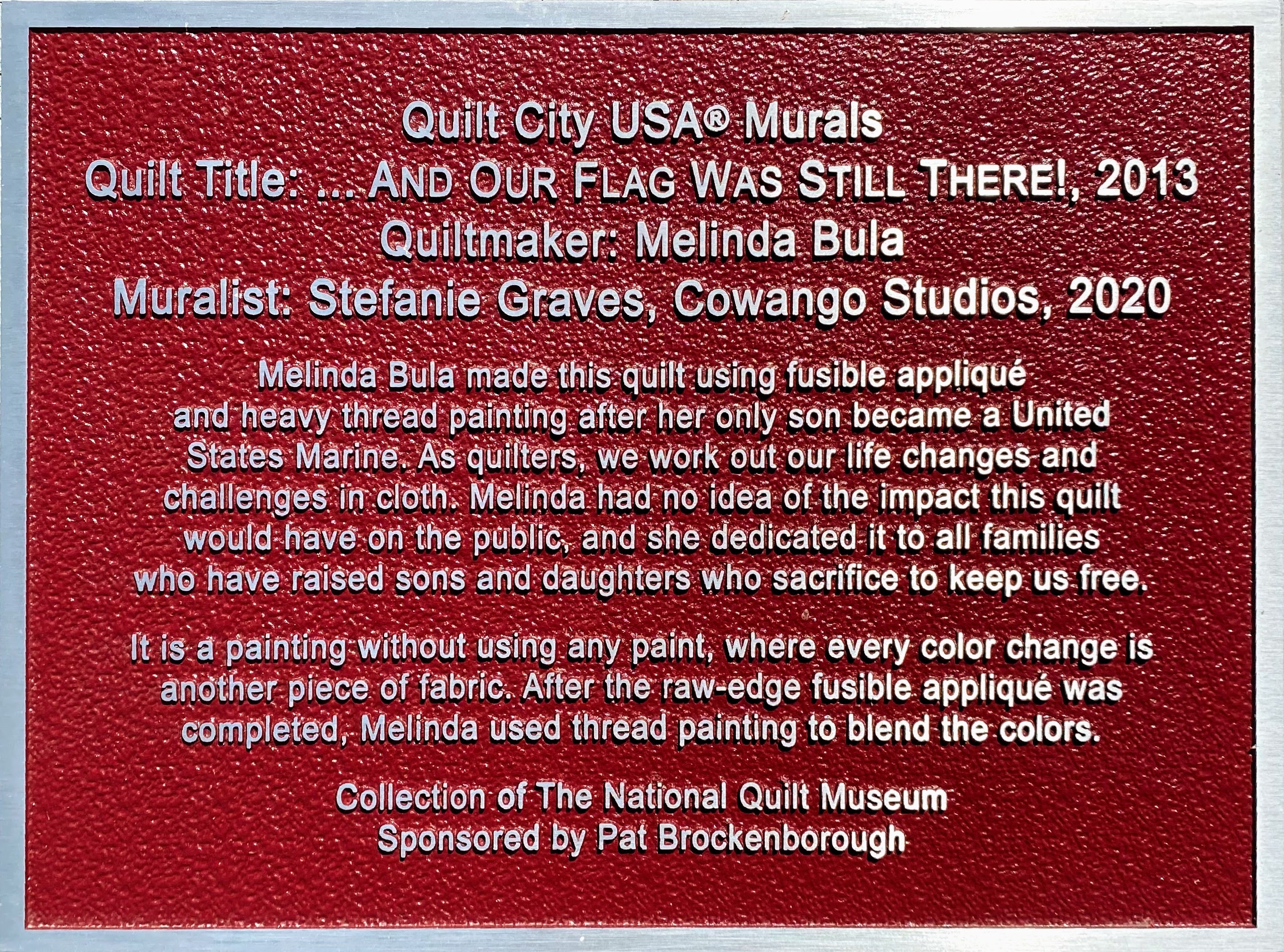 Quilt City USA Murals Marker