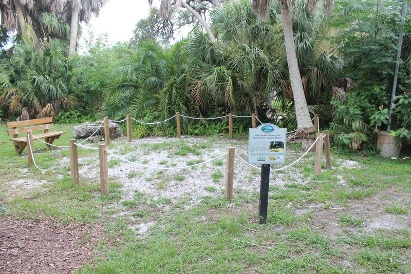 Safety Harbor Historical Site: Native American Burial Mound Marker image. Click for full size.