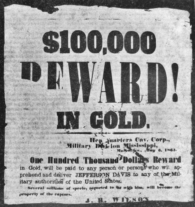 Marker detail: $100,000 REWARD! IN GOLD. image. Click for full size.