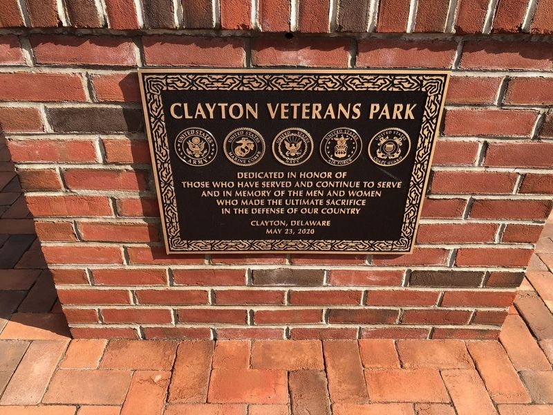 Clayton Veterans Park Marker image. Click for full size.