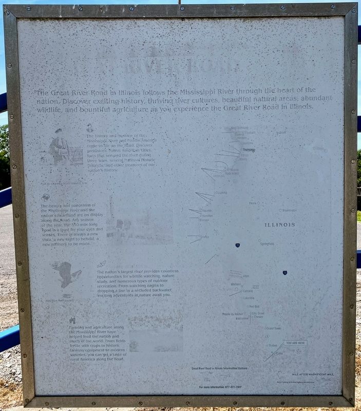 Great River Road Illinois Marker: Panel 1 image. Click for full size.