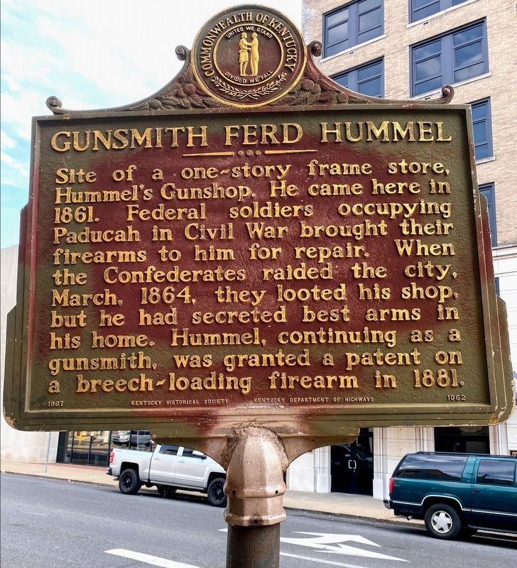 Gunsmith Ferd Hummel Marker image. Click for full size.