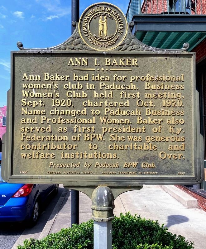 Ann I. Baker Marker image. Click for full size.