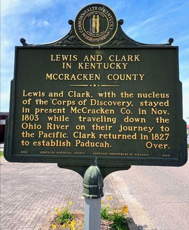 Lewis and Clark in Kentucky McCracken County Marker image. Click for full size.